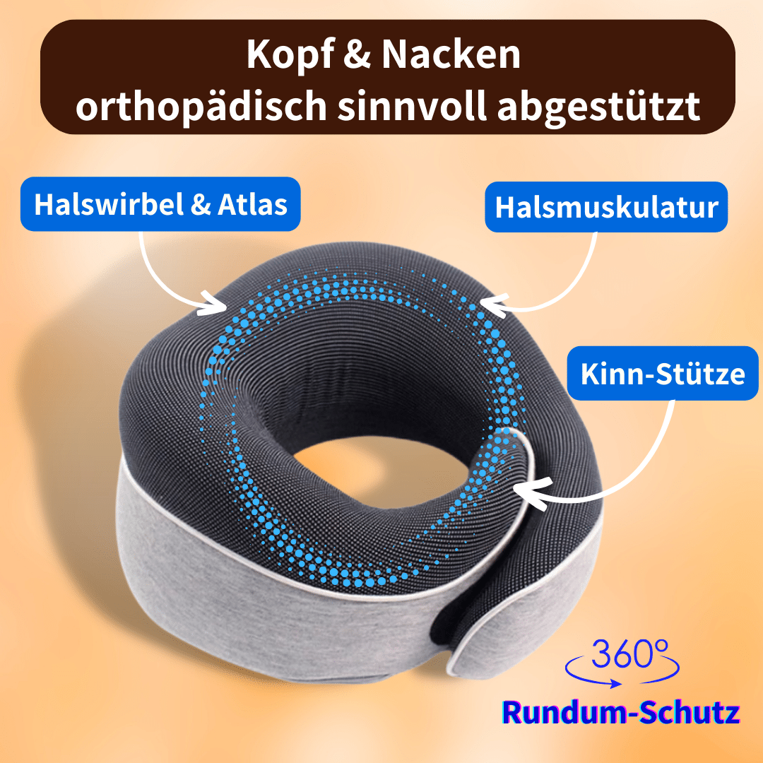 ReiseTraum "Deluxe" - Kopf-, Hals- & Nackenschutz für erholsames Reisen