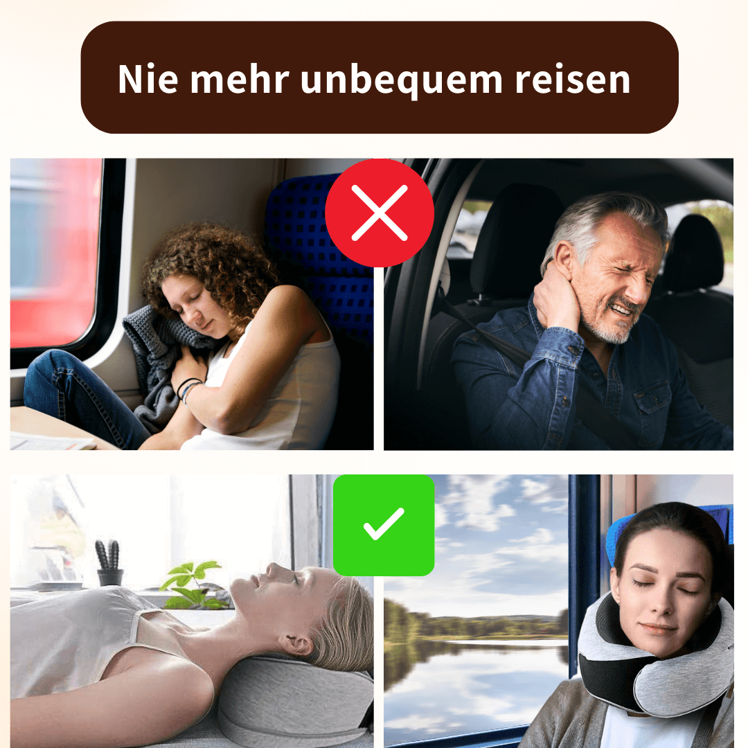 ReiseTraum "Deluxe" - Kopf-, Hals- & Nackenschutz für erholsames Reisen